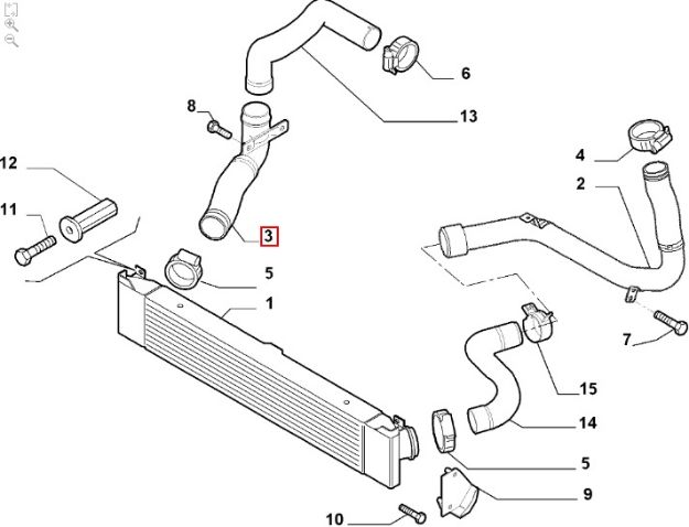 Picture of INTERCOOLERSLANG 3.0JTD