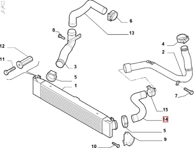 Picture of INTERCOOLERSLANG 3.0JTD