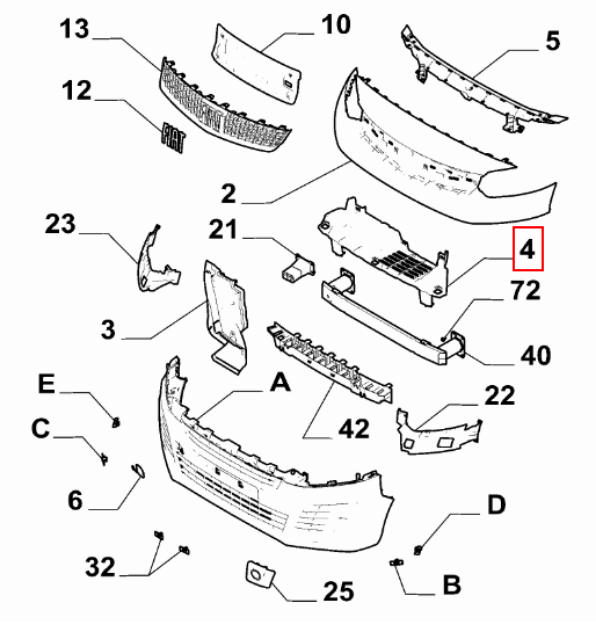 Picture of BUMPERFRAME VOORZIJDE