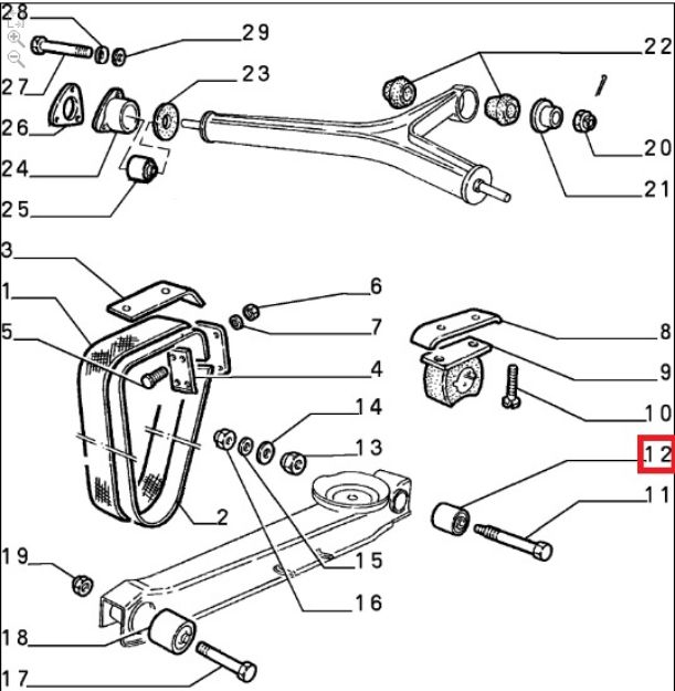 Picture of SILENTBLOC DR.ARM A.105 ACHTER